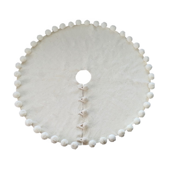 Handmade Snowflakes Gray Christmas Tree Skirt Felt - 60